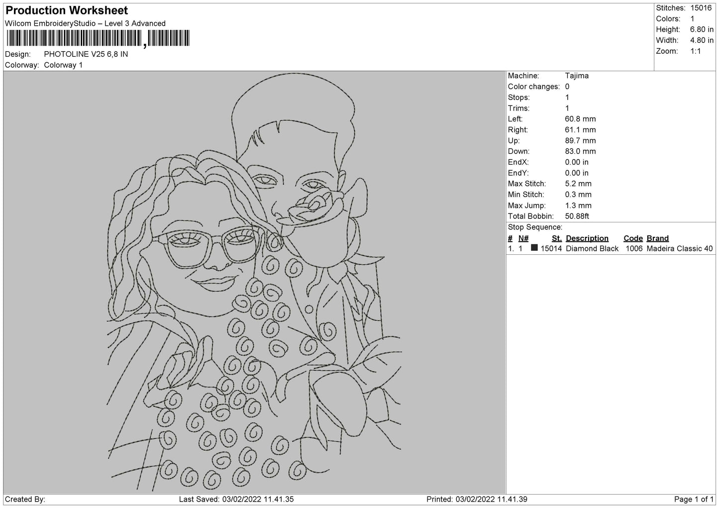Photoline v25 Embroidery File 4 size