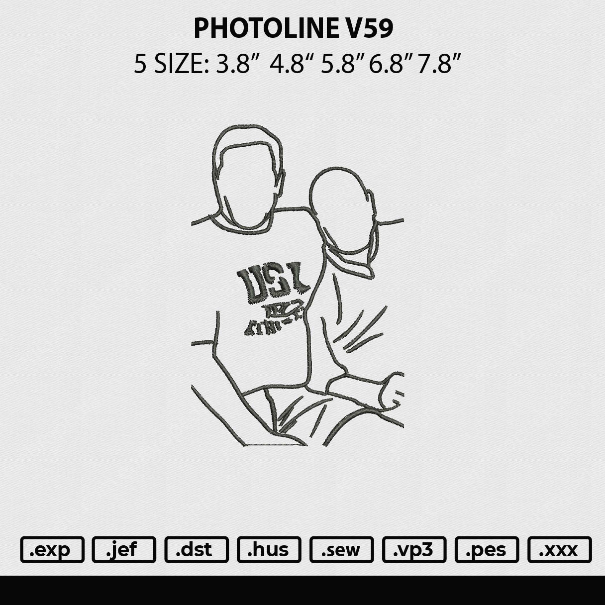 Photoline V59 Embroidery File 5 sizes