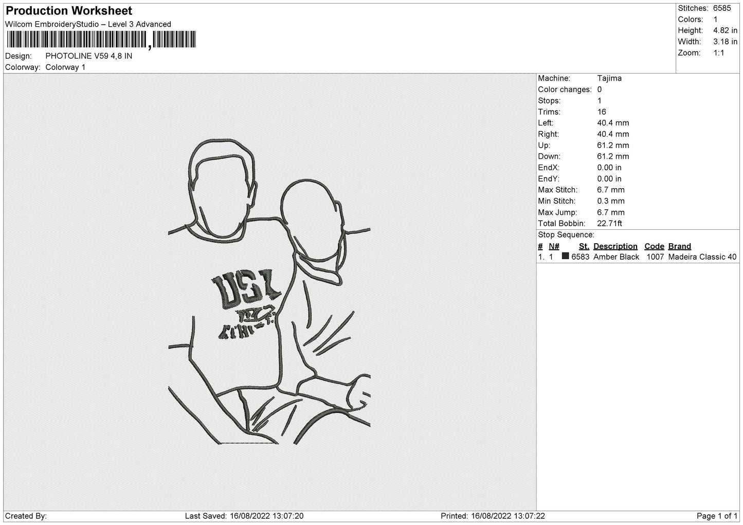 Photoline V59 Embroidery File 5 sizes