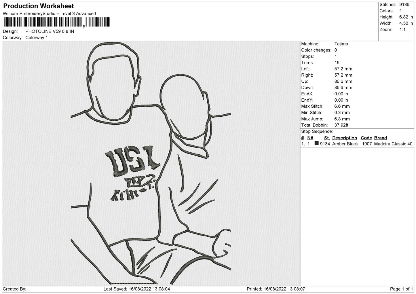 Photoline V59 Embroidery File 5 sizes