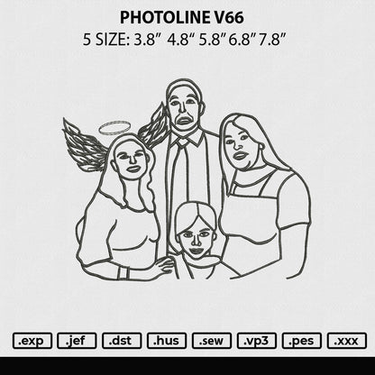 Photoline V66 Embroidery File 5 sizes