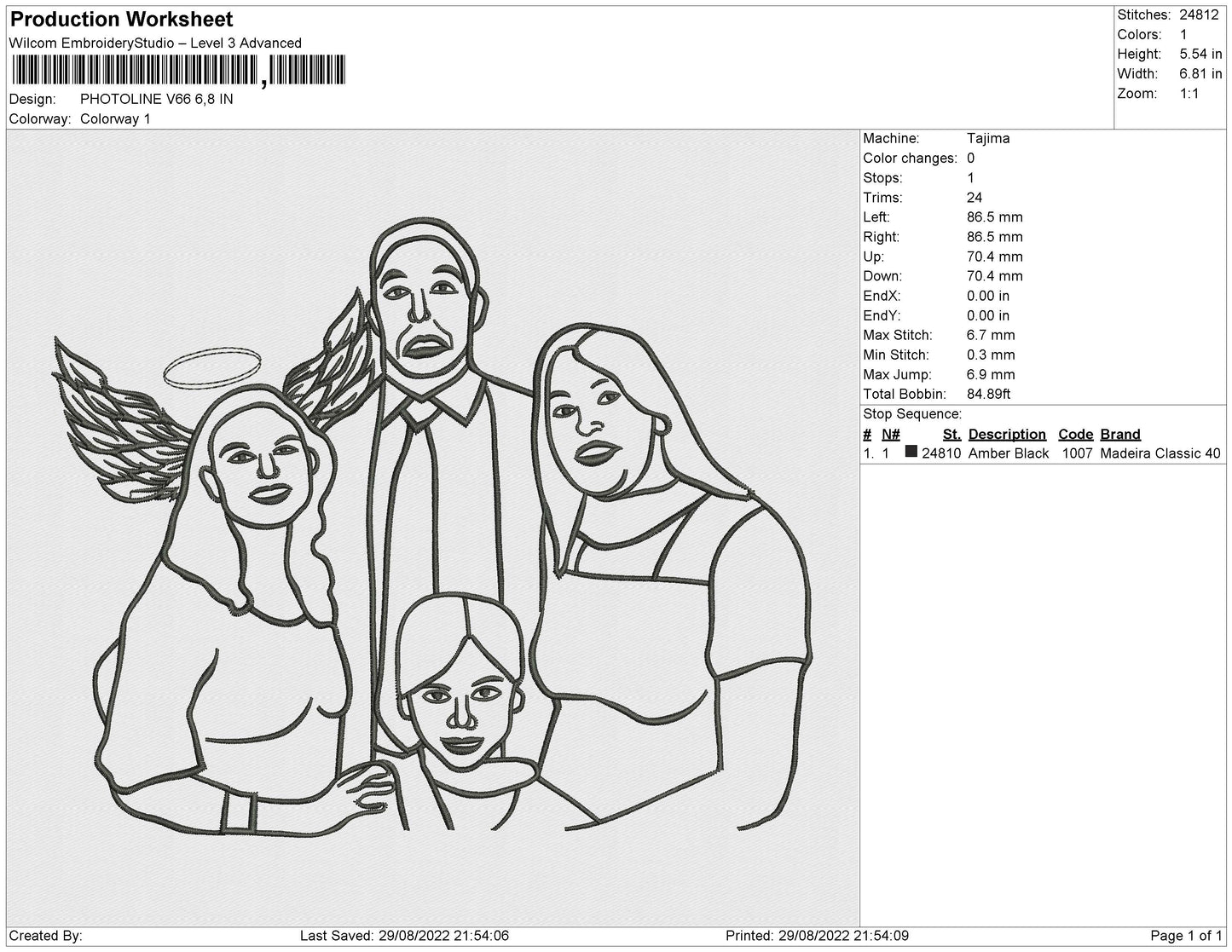 Photoline V66 Embroidery File 5 sizes