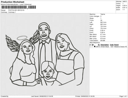 Photoline V66 Embroidery File 5 sizes