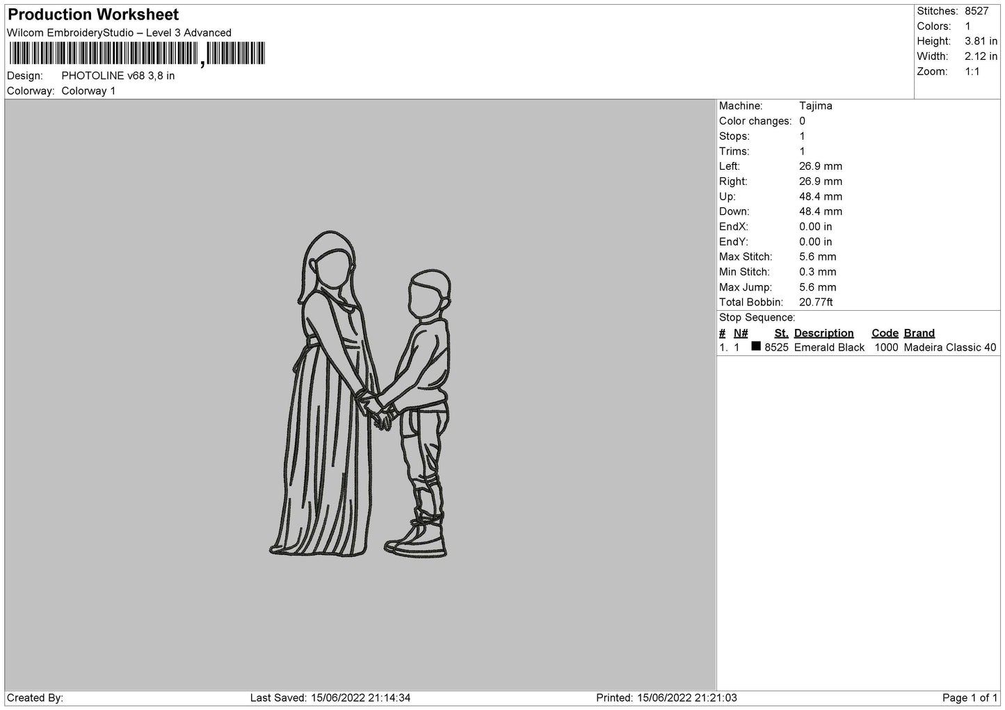 Photoline V68 Embroidery File 4 size