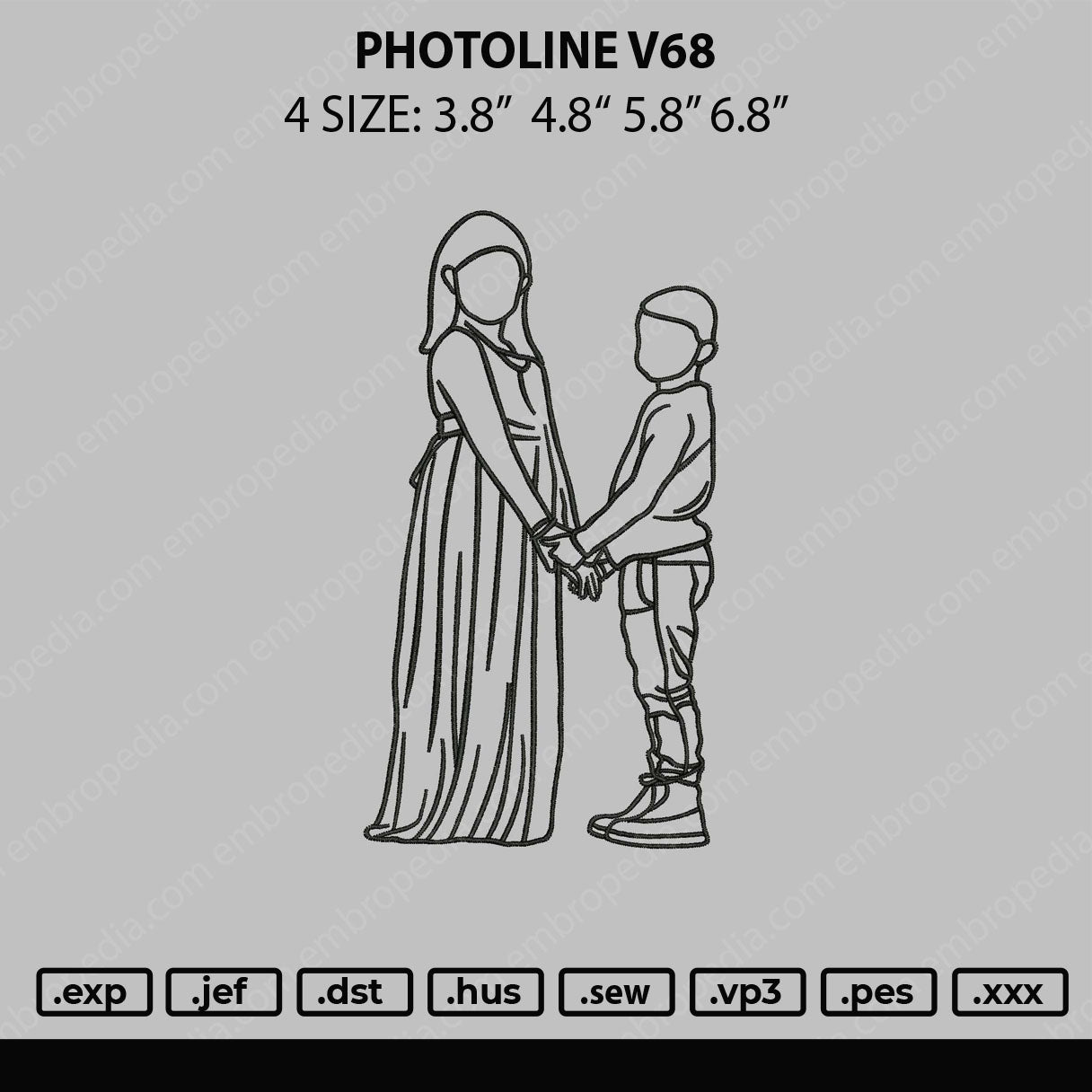 Photoline V68 Embroidery File 4 size