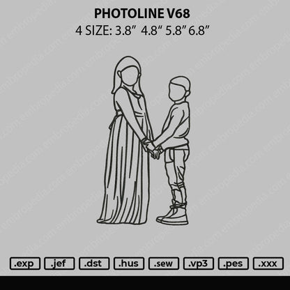 Photoline V68 Embroidery File 4 size