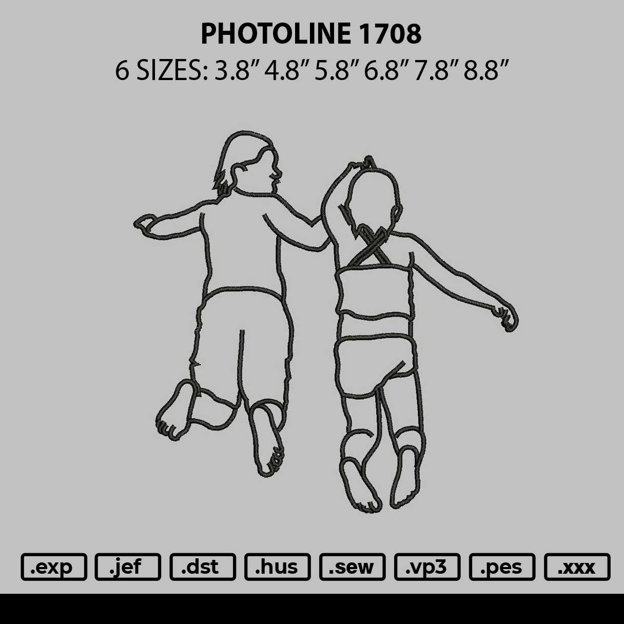 Photoline 1708 Embroidery File 6 sizes