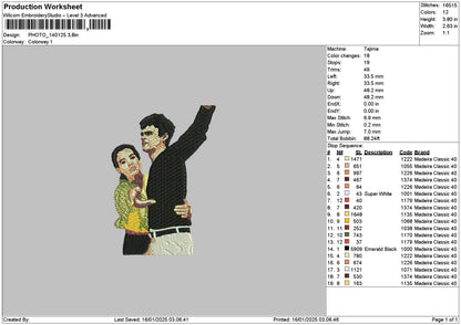 Photoembro 1401 Embroidery File 6 sizes