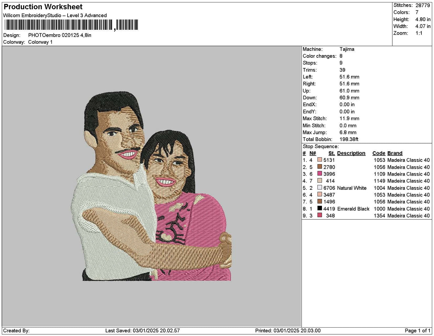 Photoembro 0201 Embroidery File 6 sizes