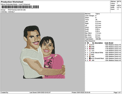Photoembro 0201 Embroidery File 6 sizes
