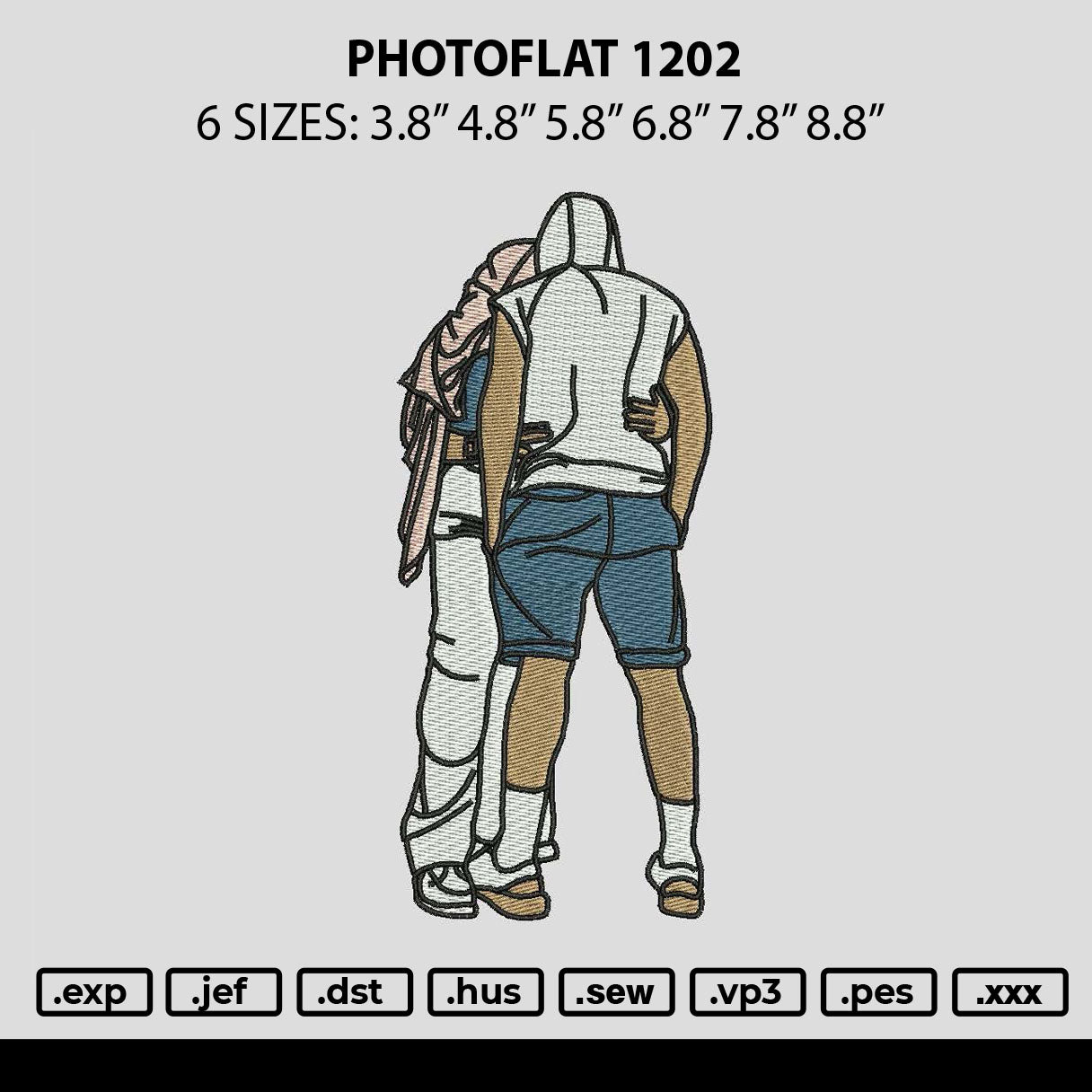 Photoflat 1202 Embroidery File 6 sizes