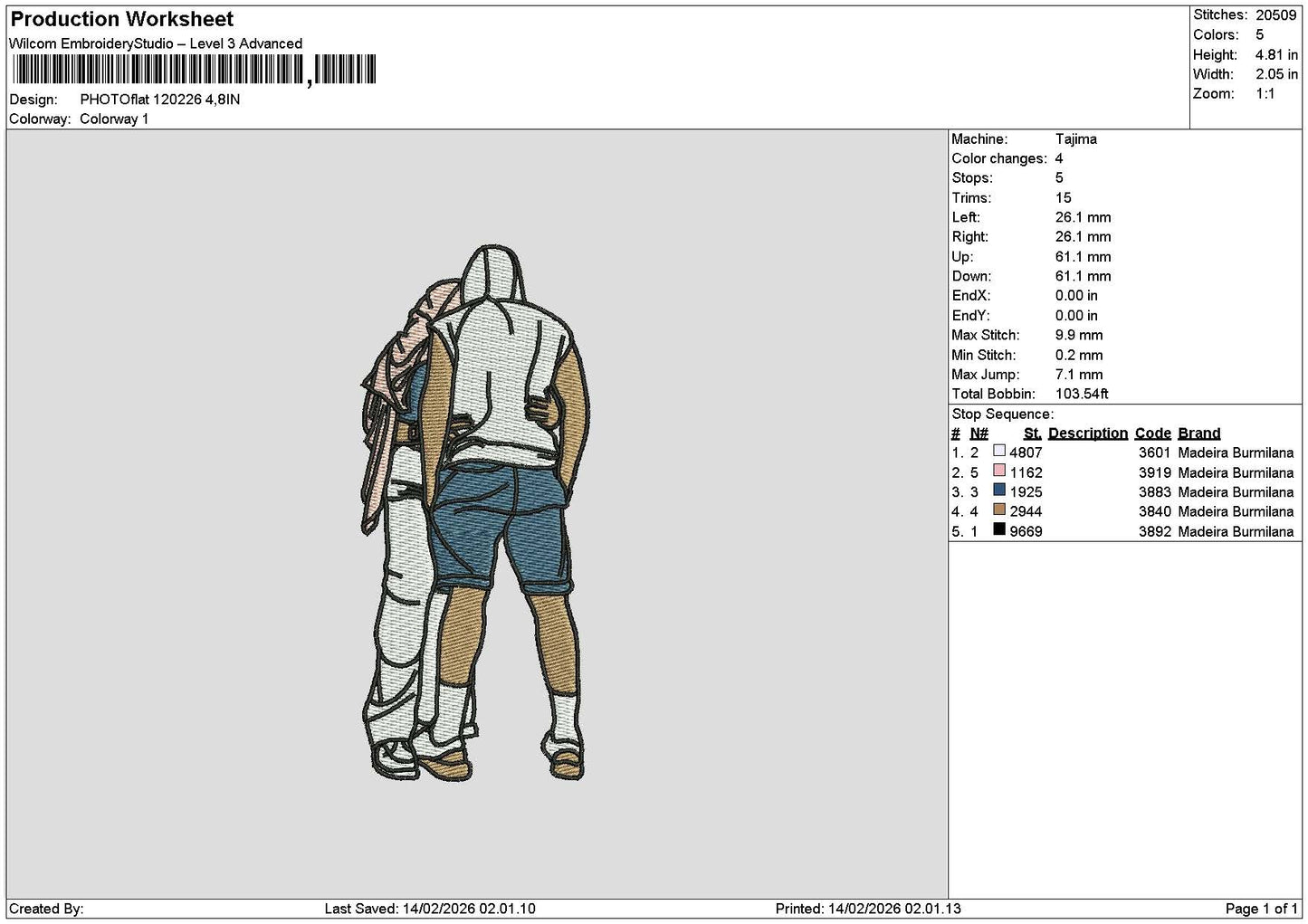 Photoflat 1202 Embroidery File 6 sizes