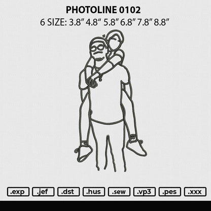 Photoline 0102 Embroidery File 6 sizes