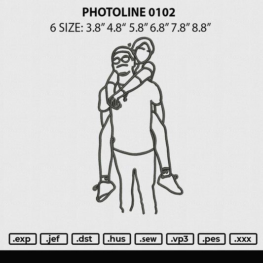 Photoline 0102 Embroidery File 6 sizes