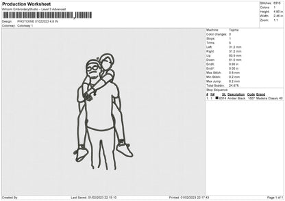 Photoline 0102 Embroidery File 6 sizes