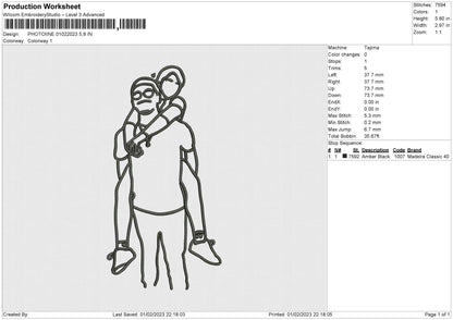 Photoline 0102 Embroidery File 6 sizes