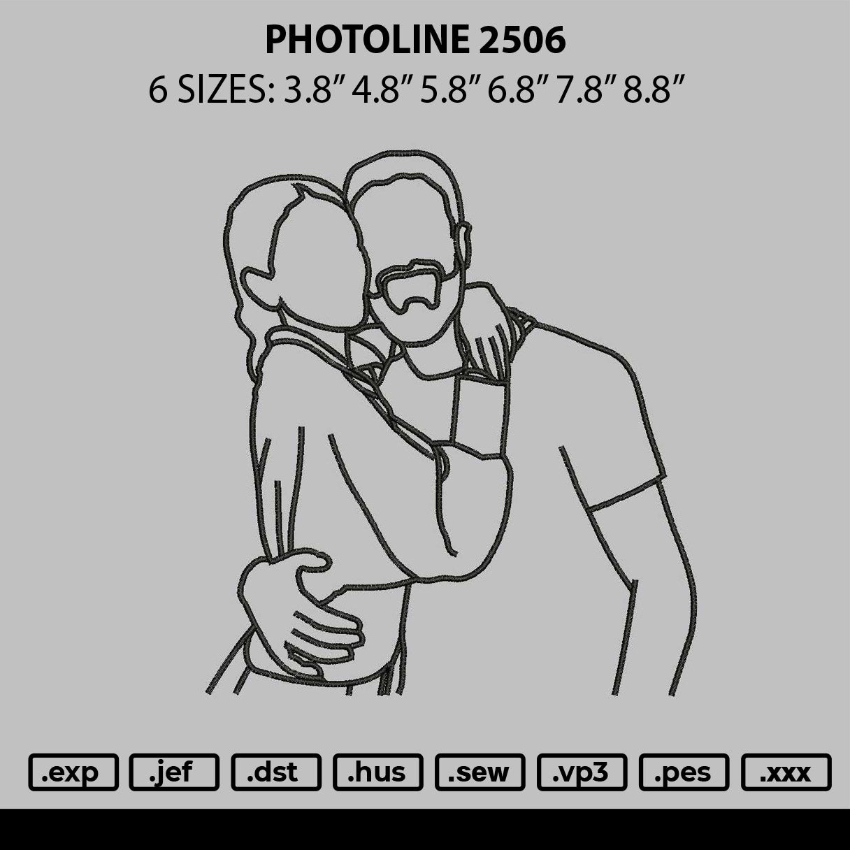 Photoflat 2506 Embroidery File 6 sizes