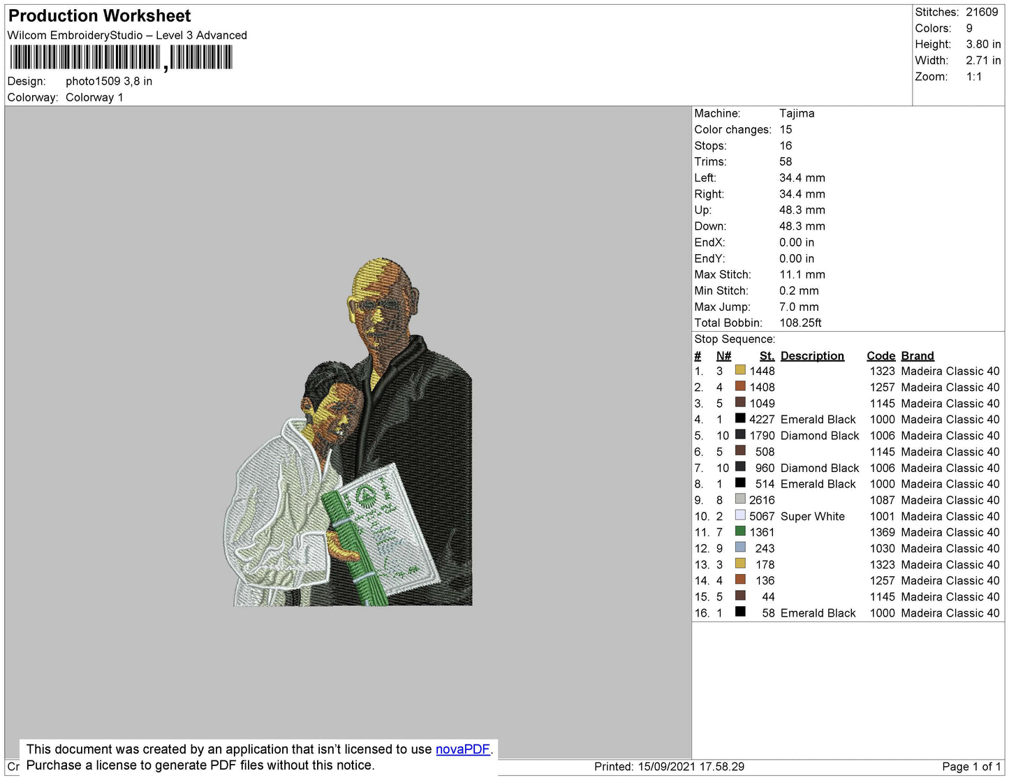 Photo1509 Embroidery File 4 size