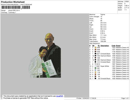 Photo1509 Embroidery File 4 size