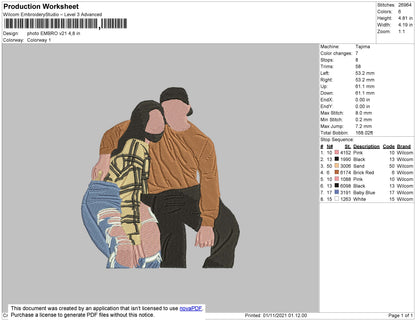 Photo Embro V21 Embroidery File 4 size