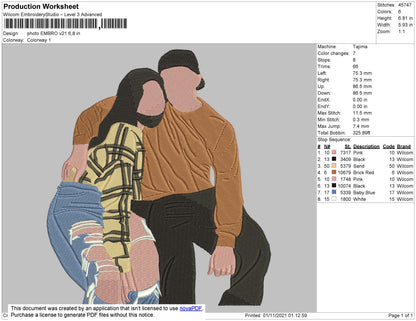 Photo Embro V21 Embroidery File 4 size