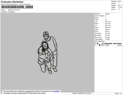 Photoline Embroidery File 4 size