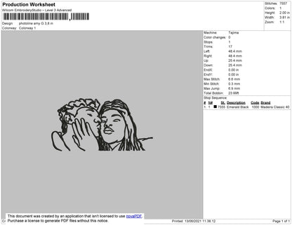 Photoline Amy G Embroidery File 4 size