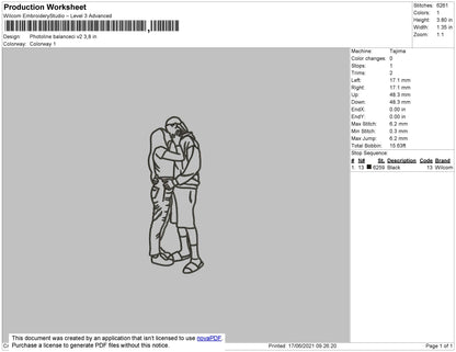 Photoline Balanceci Embroidery File 4 size