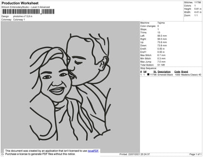 Photoline V7 Embroidery File 4 size