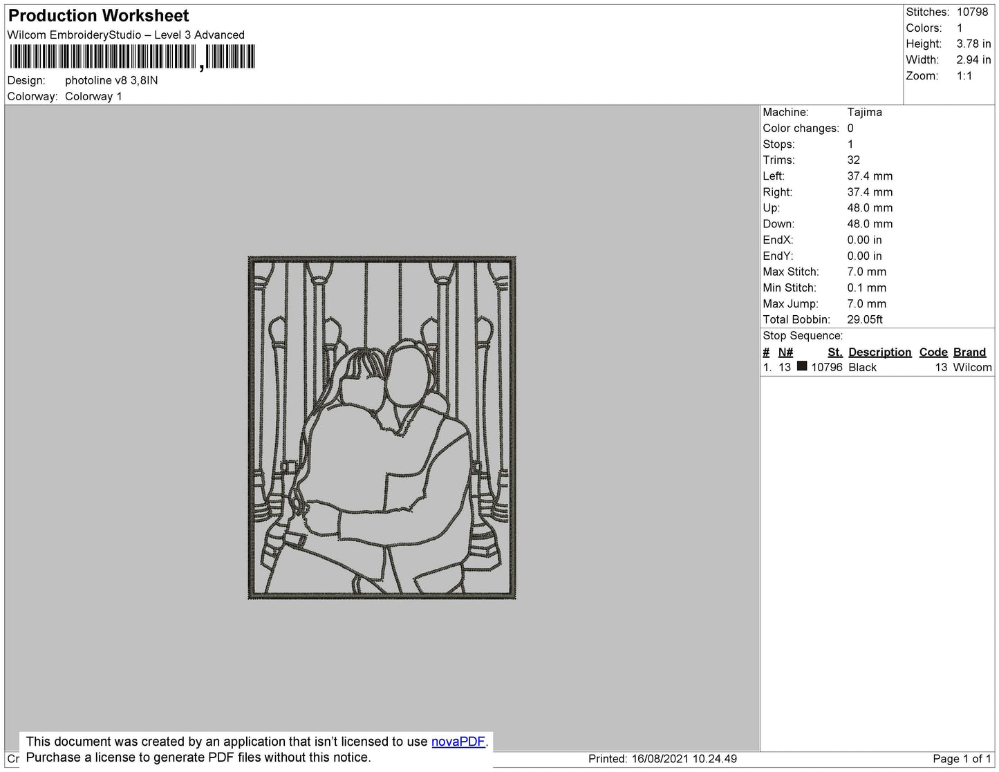 Photoline V9 Embroidery File 4 size