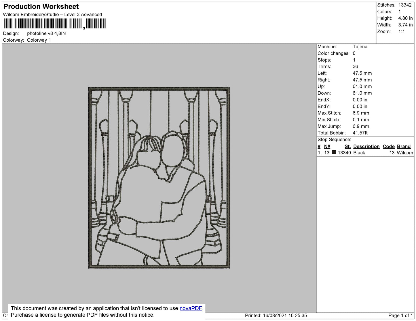 Photoline V9 Embroidery File 4 size