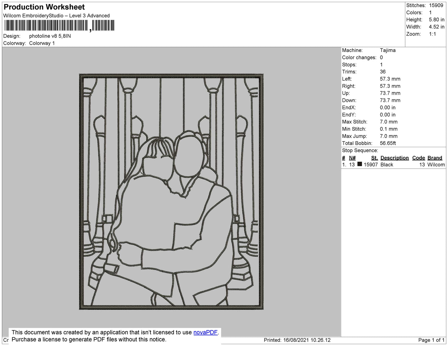 Photoline V9 Embroidery File 4 size