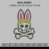 Bunny Skull Embroidery File 6 sizes