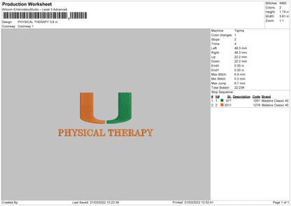 Physical Theraphy Embroidery File 4 size