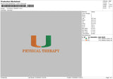 Physical Theraphy Embroidery File 4 size