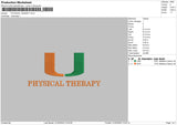 Physical Theraphy Embroidery File 4 size