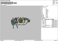 Apple Melt Embroidery File 6 sizes