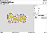 Piratestext App Embroidery File 6 sizes