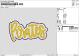 Piratestext App Embroidery File 6 sizes