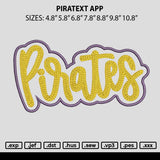 Piratestext App Embroidery File 6 sizes