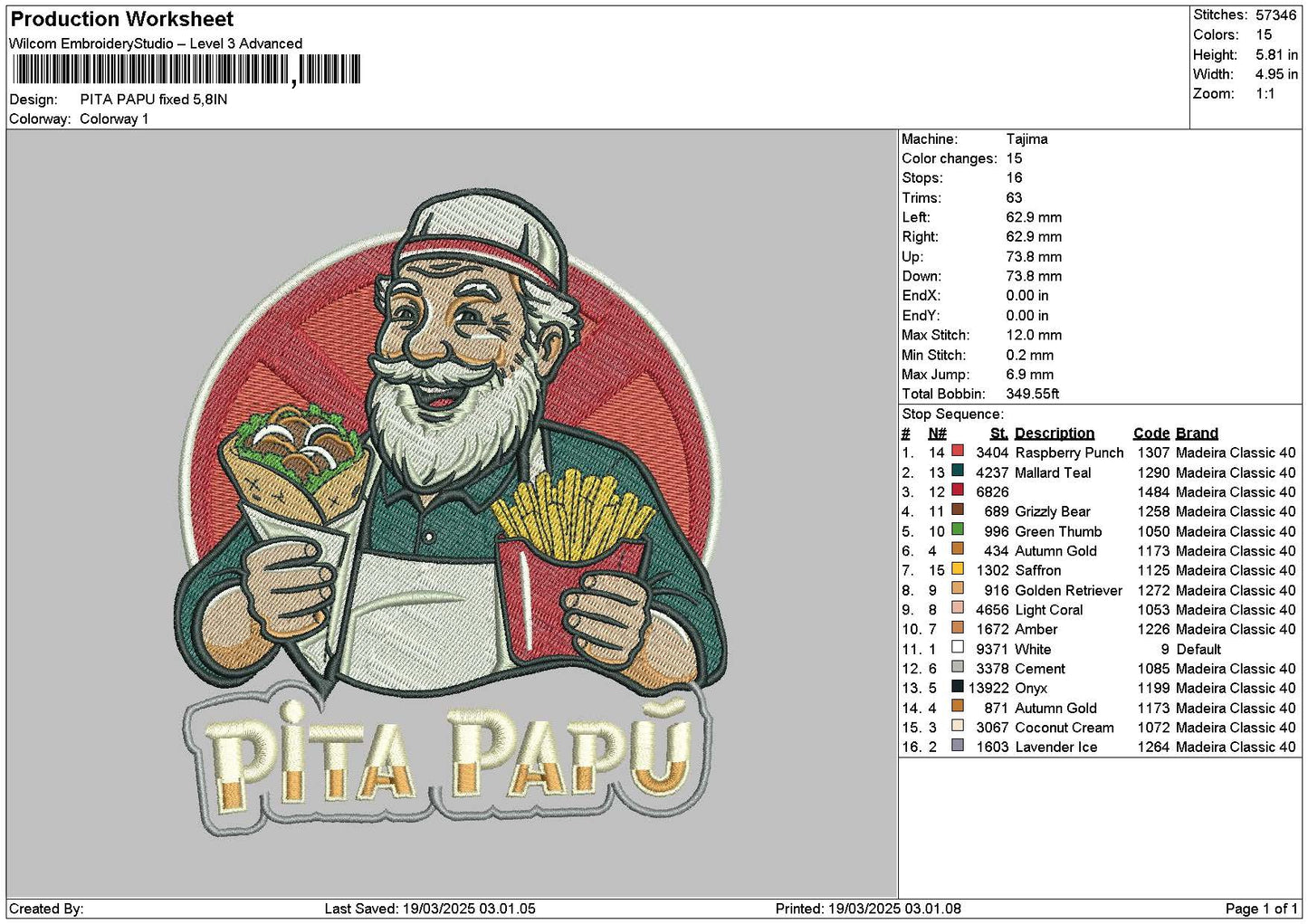 Pitatext Embroidery File 6 sizes