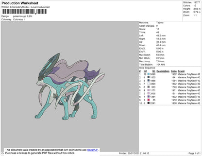 Pokemon Go Embroidery File 4 size
