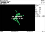 Platinumtext Embroidery File 6 sizes
