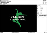 Platinumtext Embroidery File 6 sizes