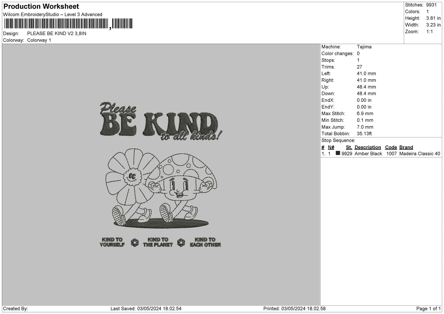 Flowerkind V2 Embroidery File 6 sizes