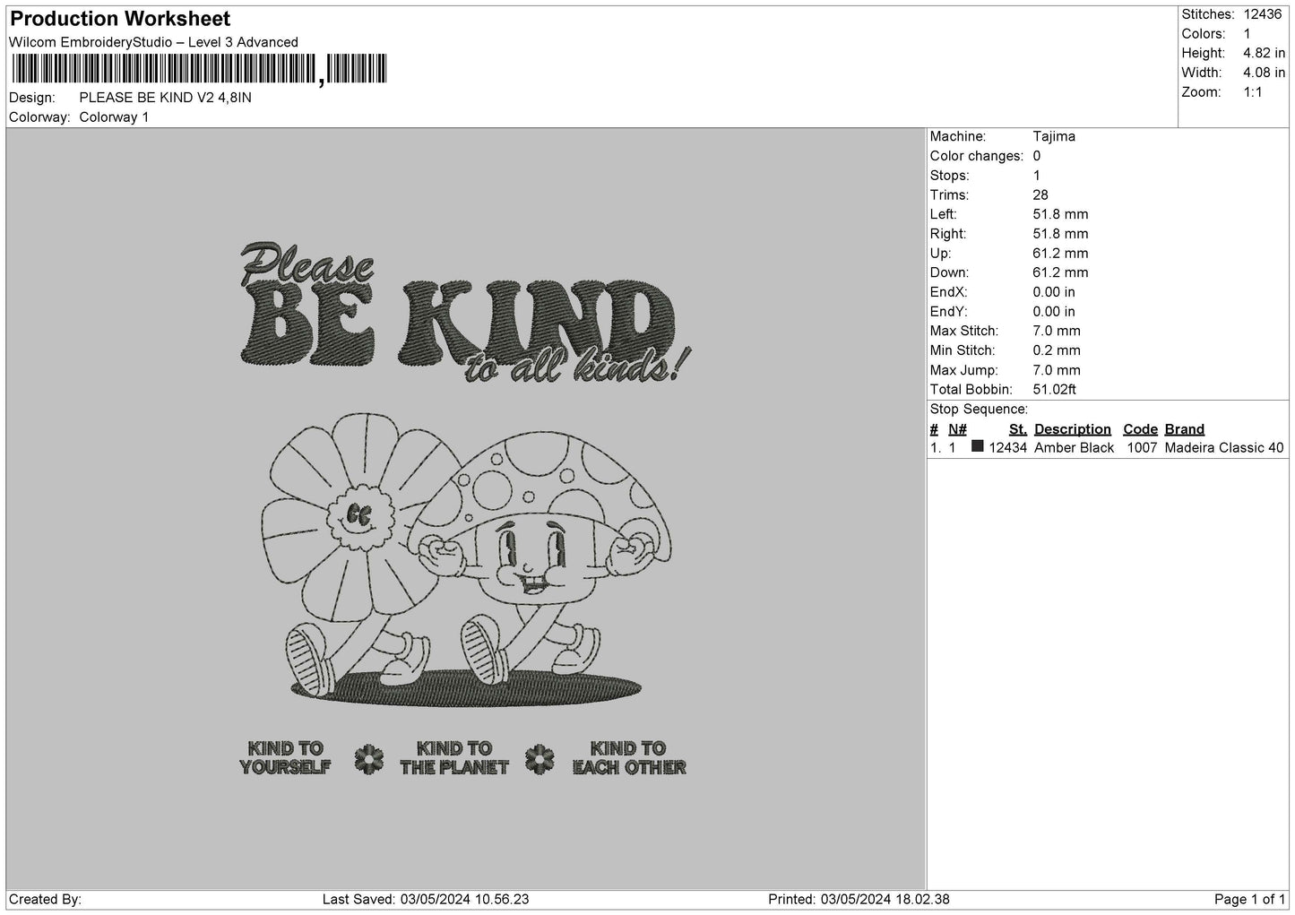 Flowerkind V2 Embroidery File 6 sizes