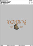 Pocahontastext0112 Embroidery File 6 sizes