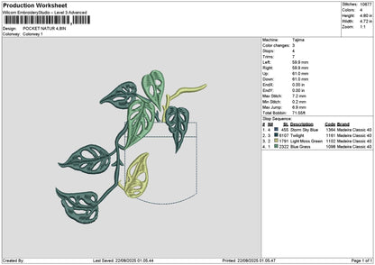 Leaf 2208 Embroidery File 6 sizes