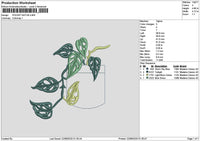 Leaf 2208 Embroidery File 6 sizes