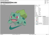 Bulbasaur Swoosh V3 Embroidery File 6 sizes